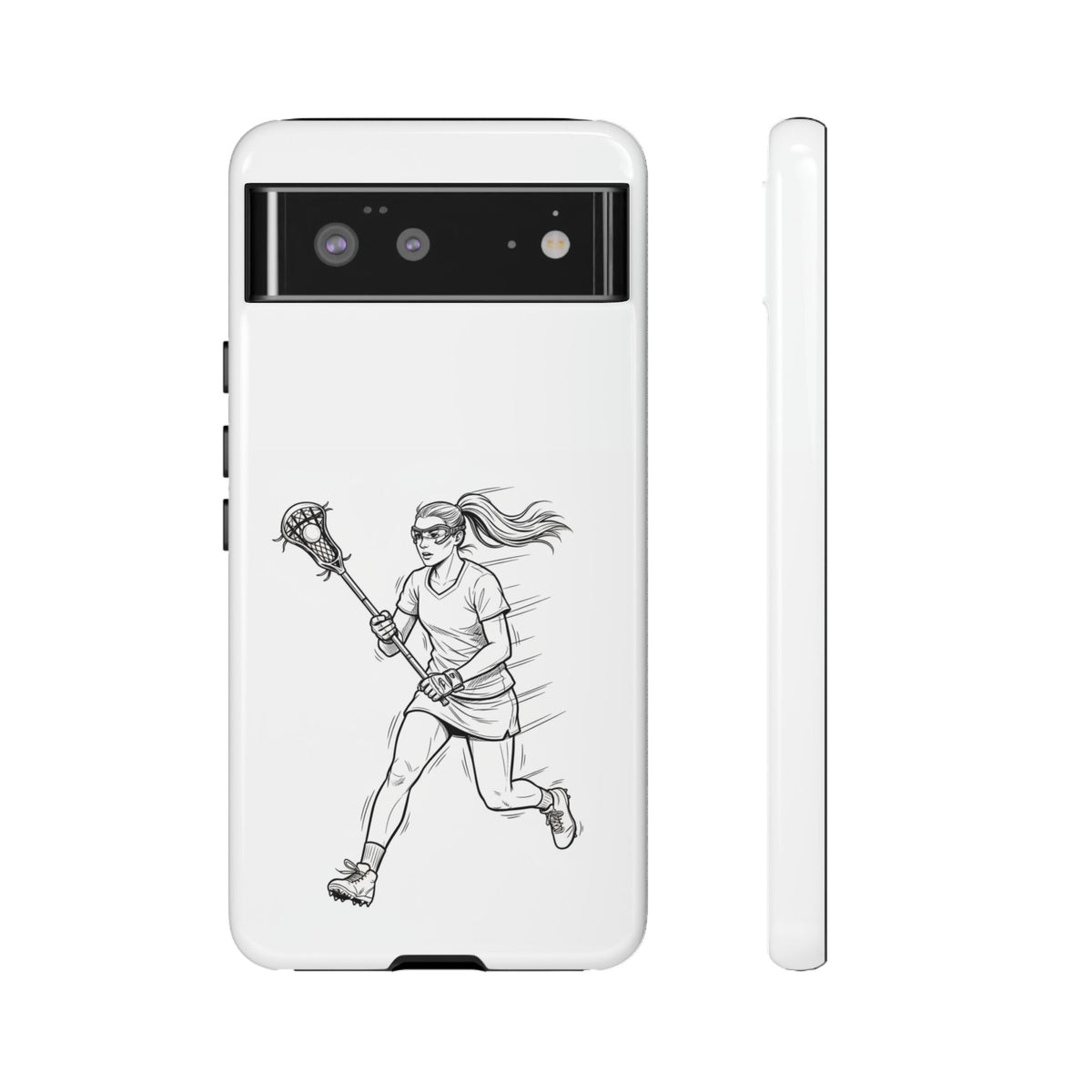 Phone Case, Lacrosse Player Sketch, Tough Case