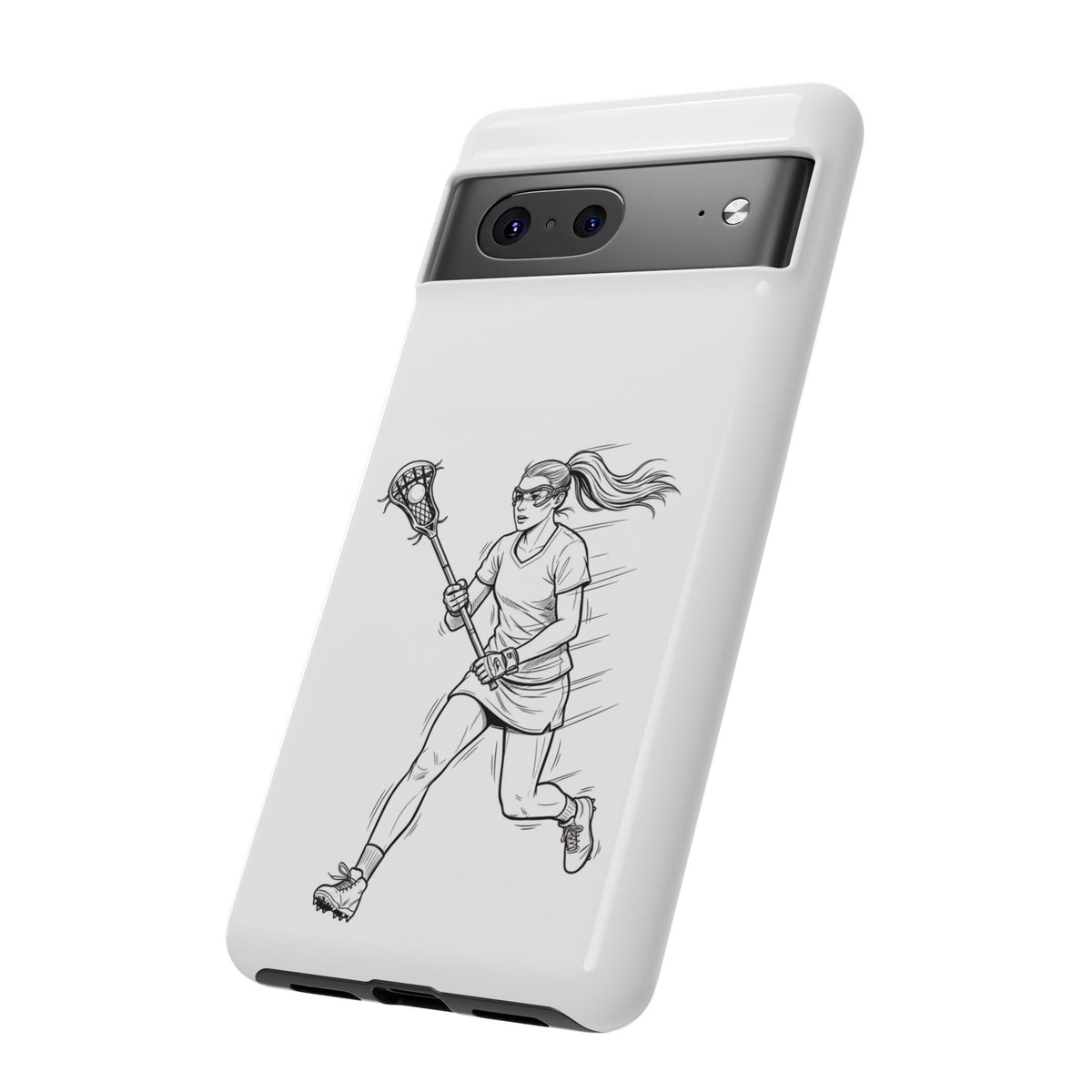 Phone Case, Lacrosse Player Sketch, Tough Case