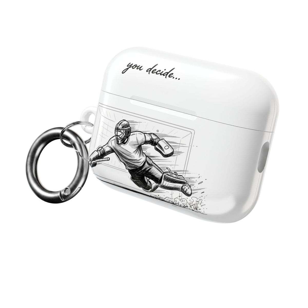 AirPods Case Protective Cover  - Hockey Goalie Design | Hero or Villain -  'You Decide'