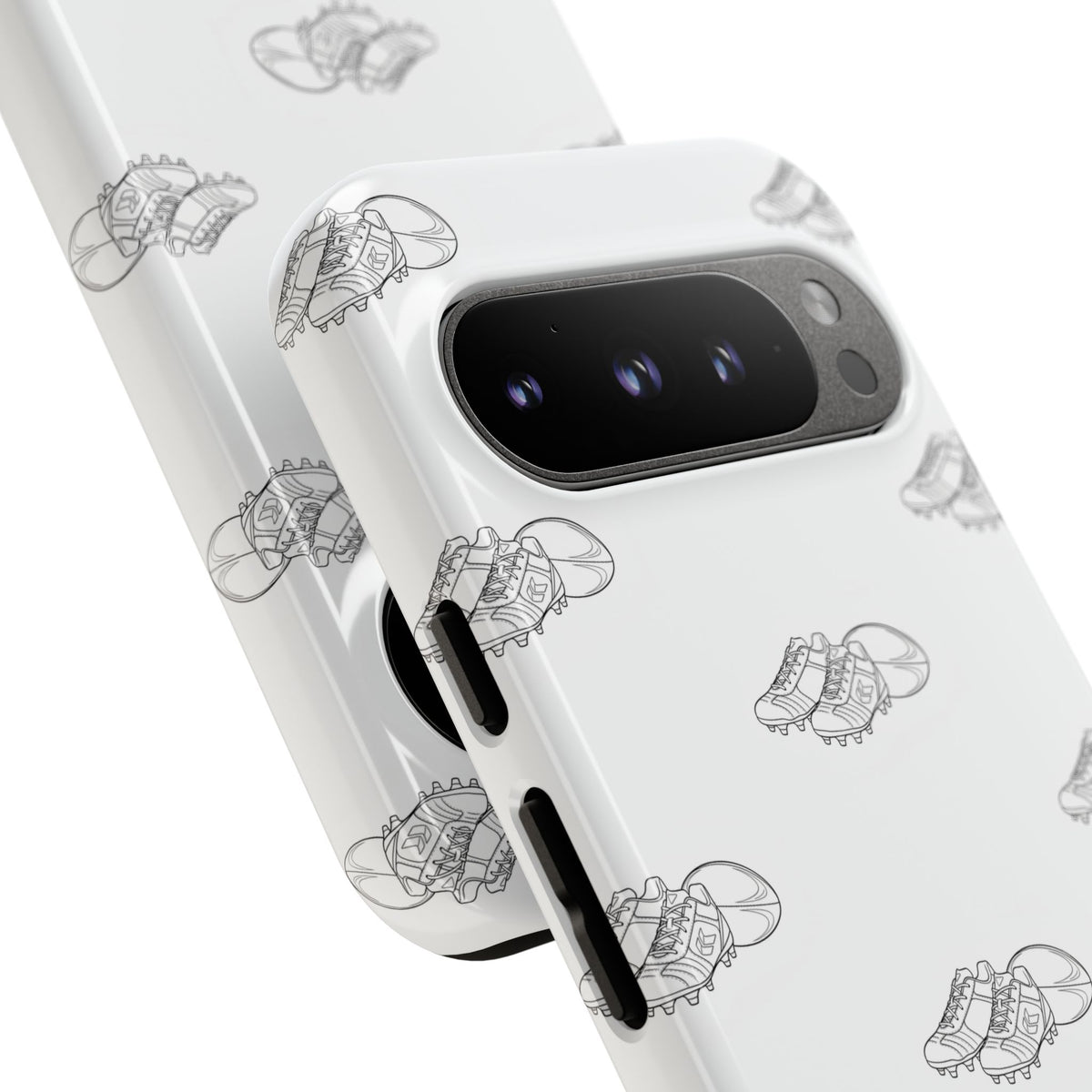 Phone Case Rugby Boots & Ball Repeat Pattern Tough Cases