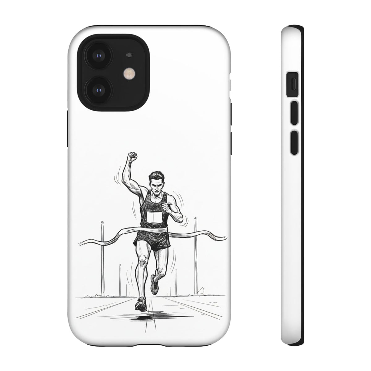 Phone Case, Running, finish line design, Tough Case
