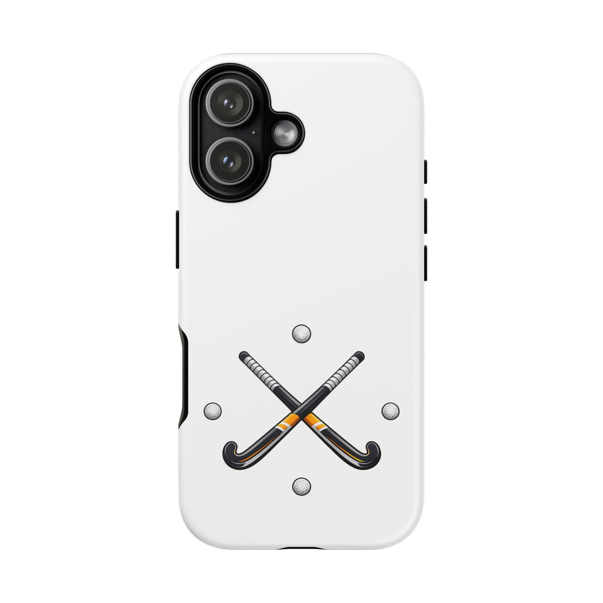 Phone Case, Hockey Crossed Sticks & Balls Design, tough Case