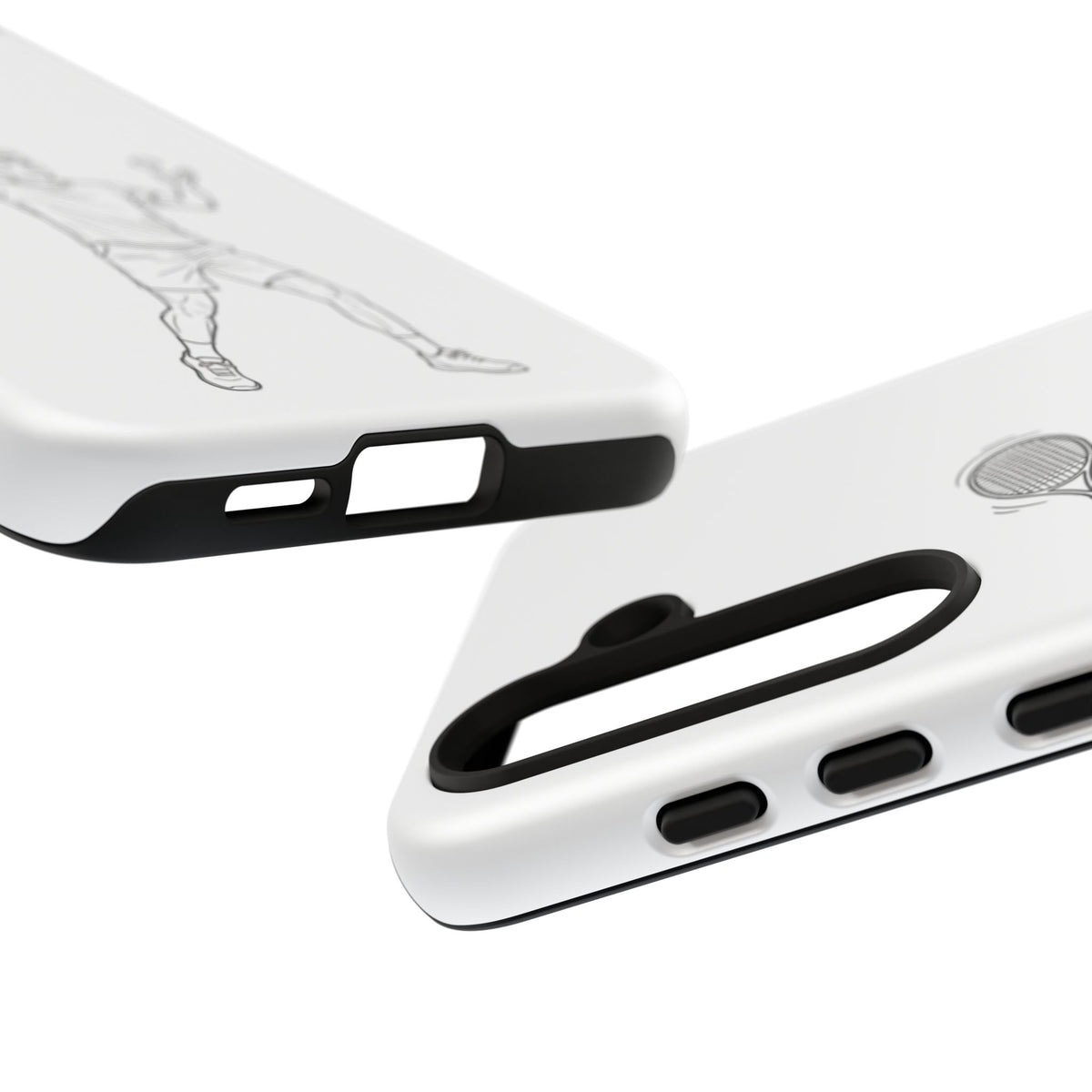Phone Case, Racket Sports, Tennis Player overhead shot Design, Tough Case