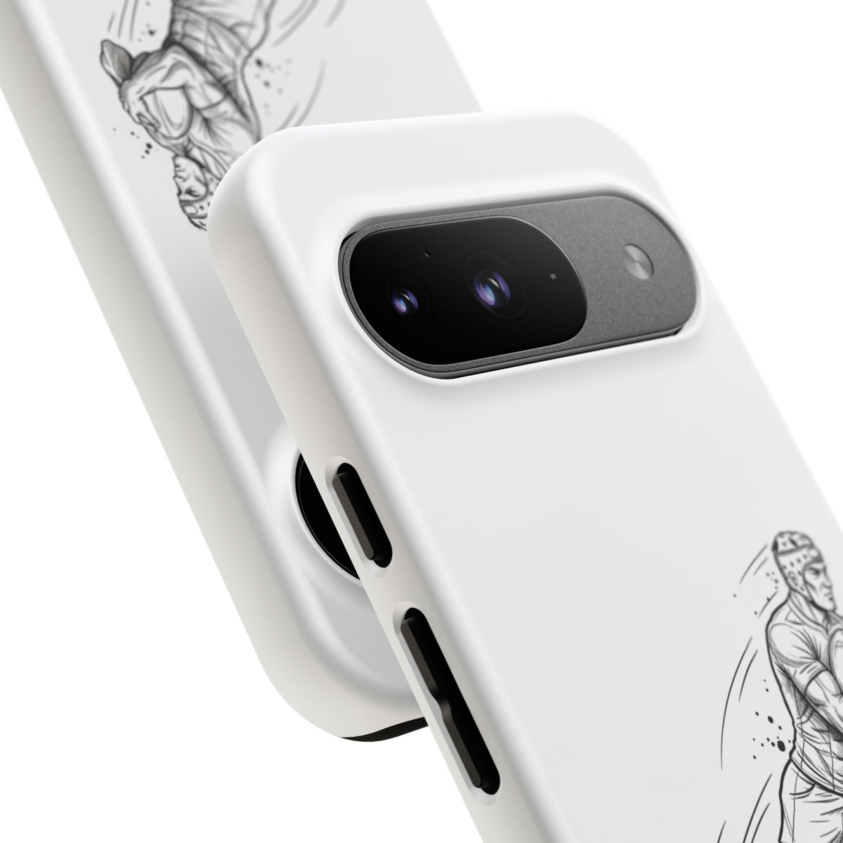 Phone Case, Rugby Try Swan Dive Minimalist Sketch design, Tough Case