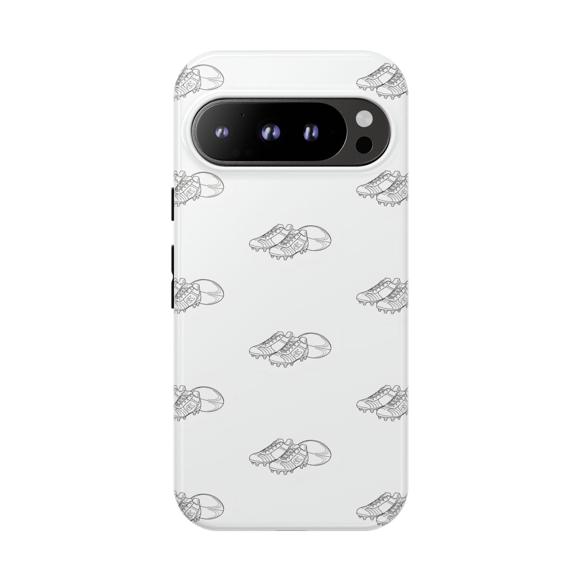 Phone Case Rugby Boots & Ball Repeat Pattern Tough Cases