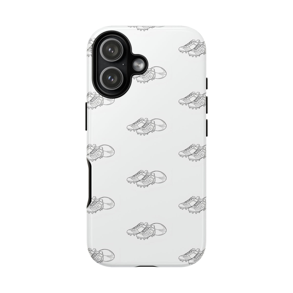 Phone Case Rugby Boots & Ball Repeat Pattern Tough Cases