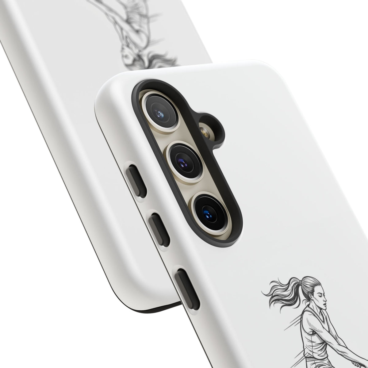Phone Case, Hockey, Female  Player Minimalist sketch design, Tough Case