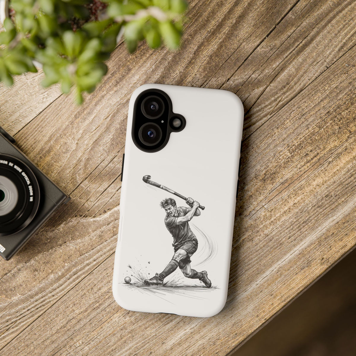 Phone case, Male Hockey Player Tomahawk Sketch,  Tough case