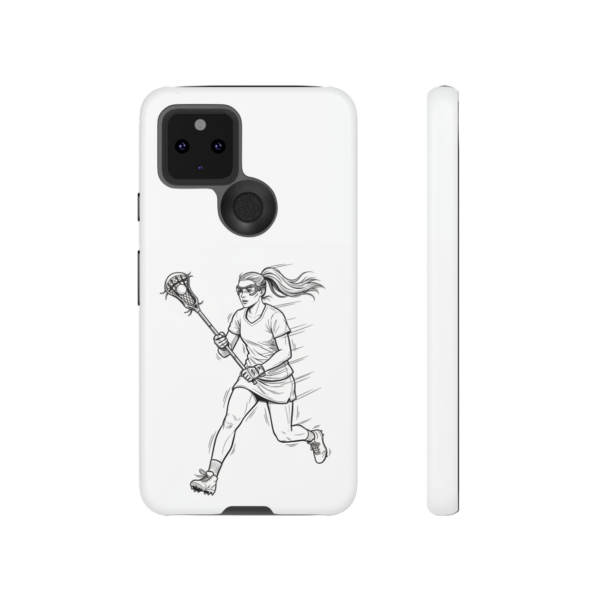 Phone Case, Lacrosse Player Sketch, Tough Case