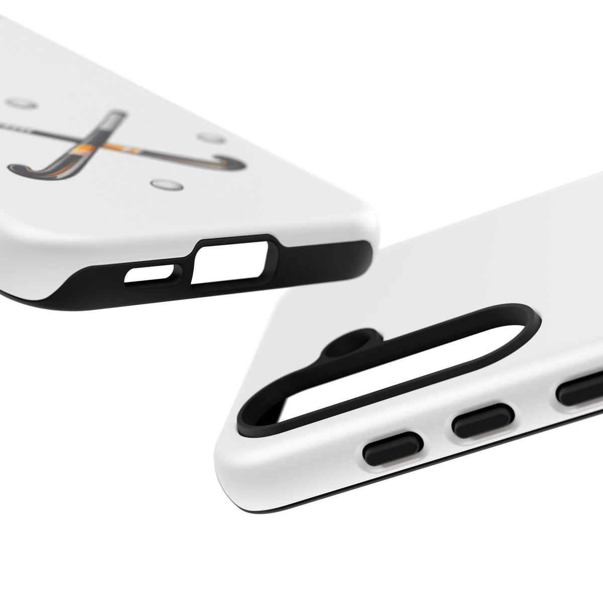 Phone Case, Hockey Crossed Sticks & Balls Design, tough Case