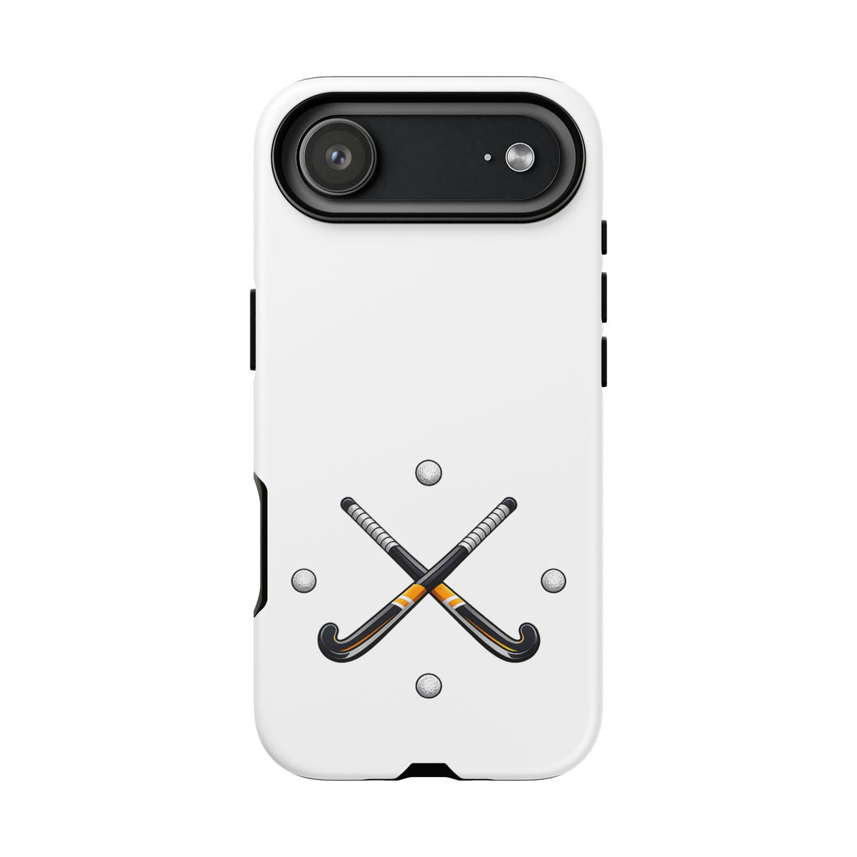 Phone Case, Hockey Crossed Sticks & Balls Design, tough Case