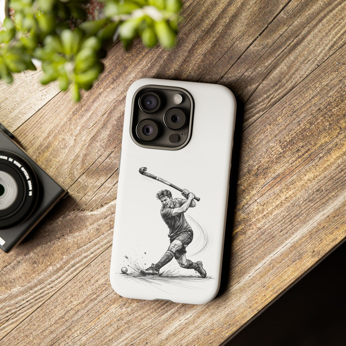 Phone case, Male Hockey Player Tomahawk Sketch,  Tough case