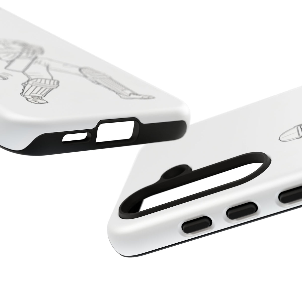 Phone Case, Cricket Batsman Sketch, Tough Case