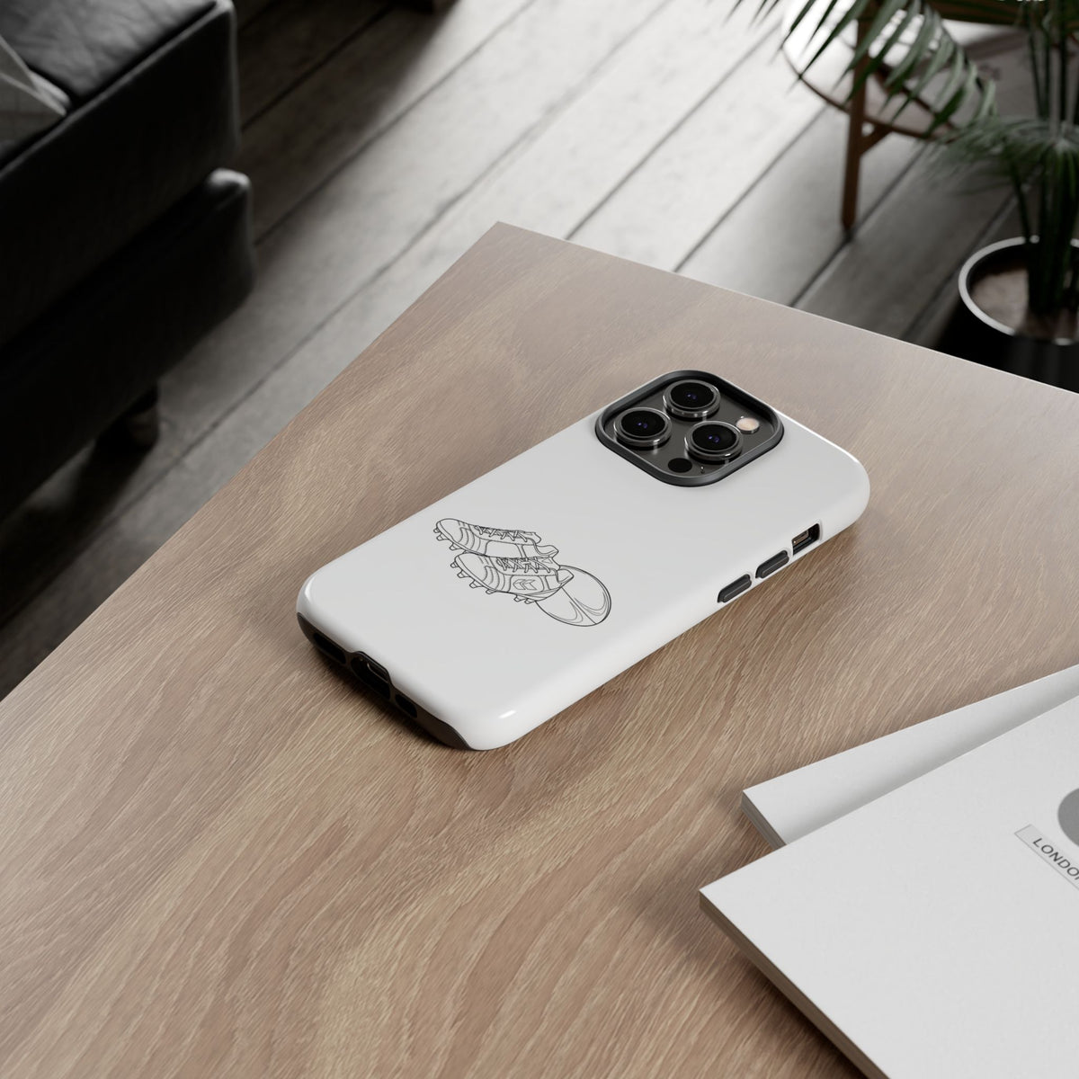 Phone Case, Rugby Ball & Boots Sketch, Tough Case