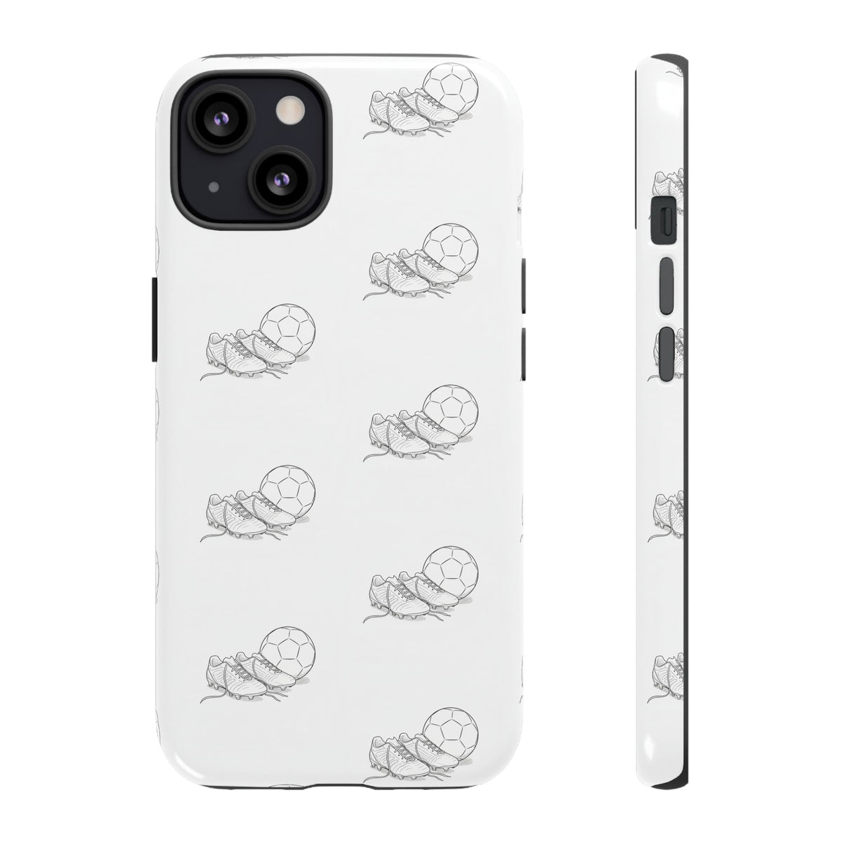 Phone Case, Football Boots & Ball Pattern, Tough Cases — Sports Phone Case