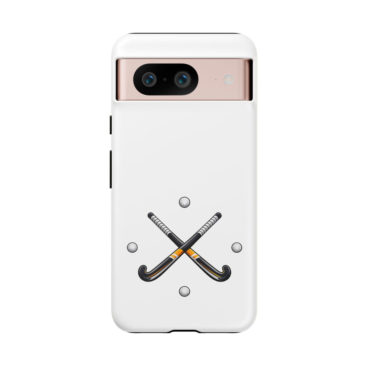 Phone Case, Hockey Crossed Sticks & Balls Design, tough Case