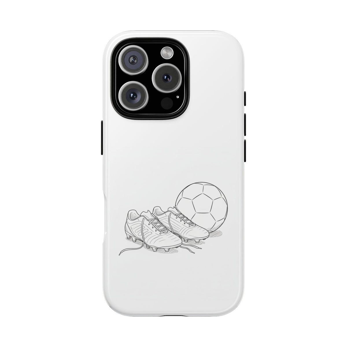 Phone Case, Football Boots & Ball Sketch , Tough Case