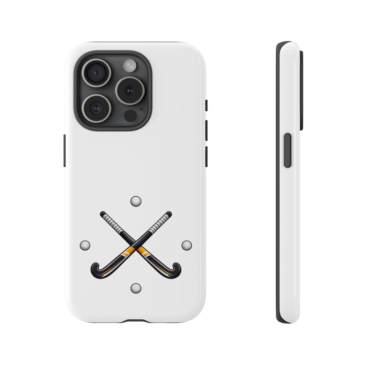 Phone Case, Hockey Crossed Sticks & Balls Design, tough Case