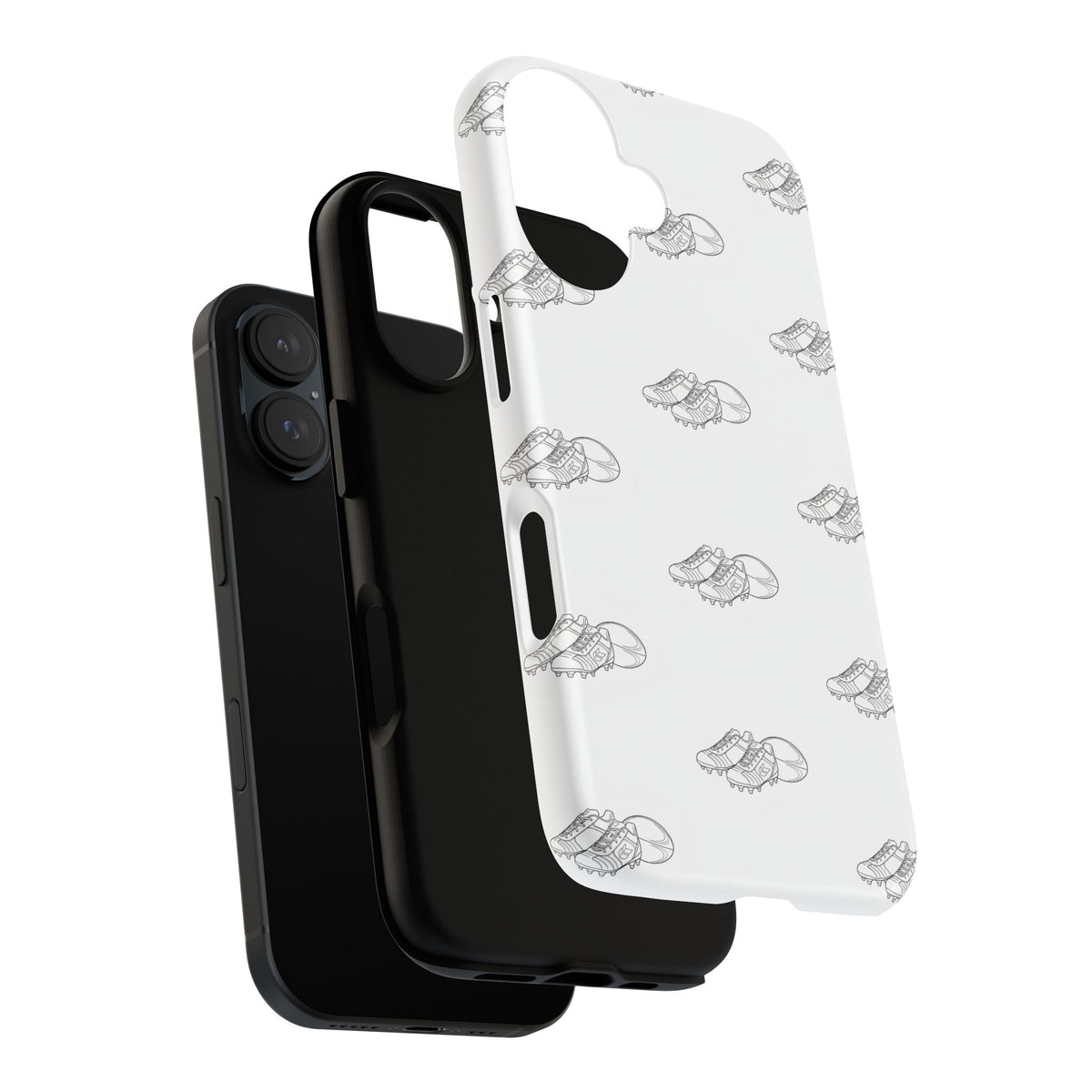 Phone Case Rugby Boots & Ball Repeat Pattern Tough Cases