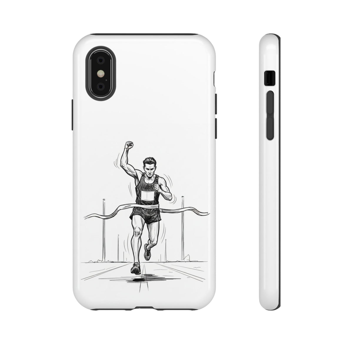 Phone Case, Running, finish line design, Tough Case