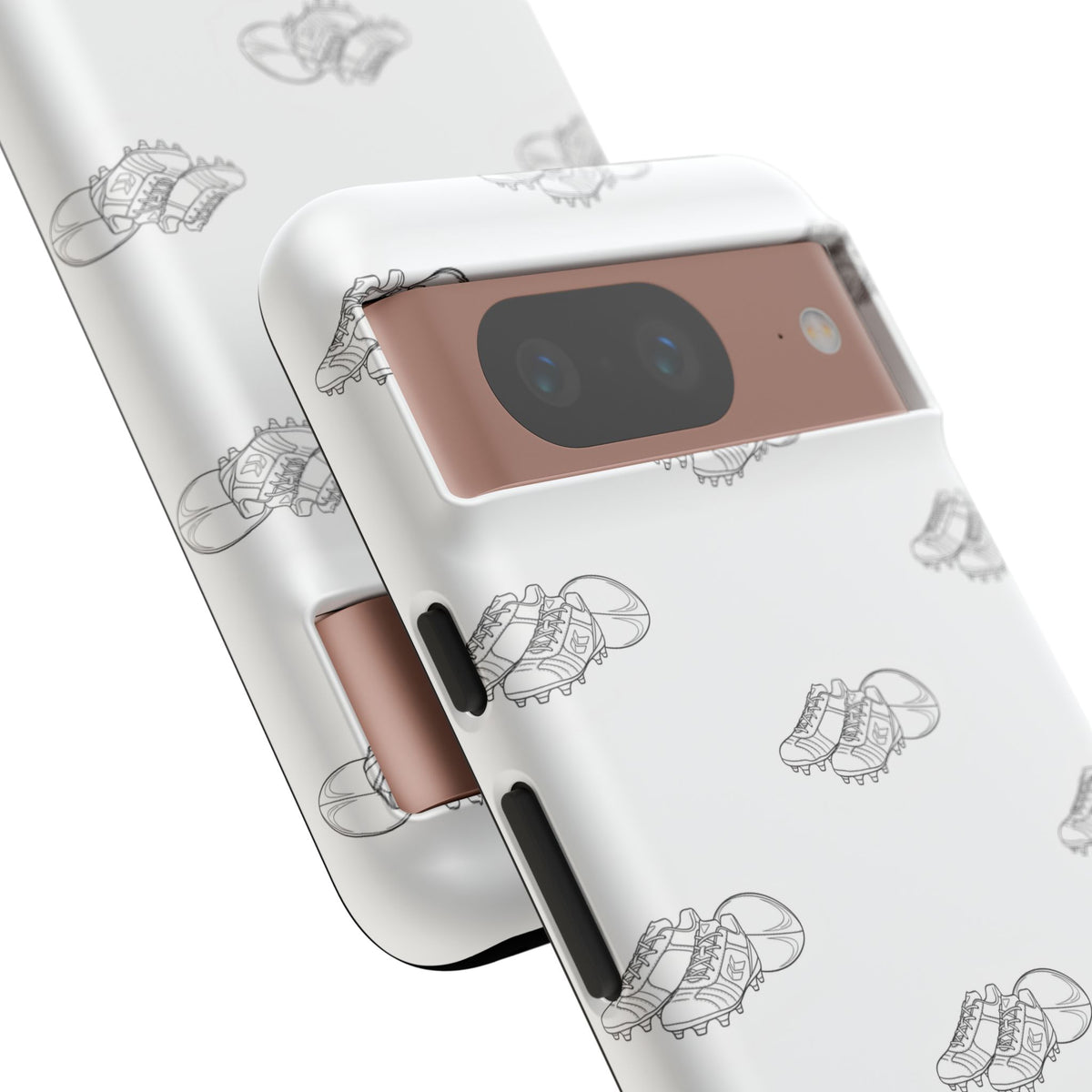 Phone Case Rugby Boots & Ball Repeat Pattern Tough Cases