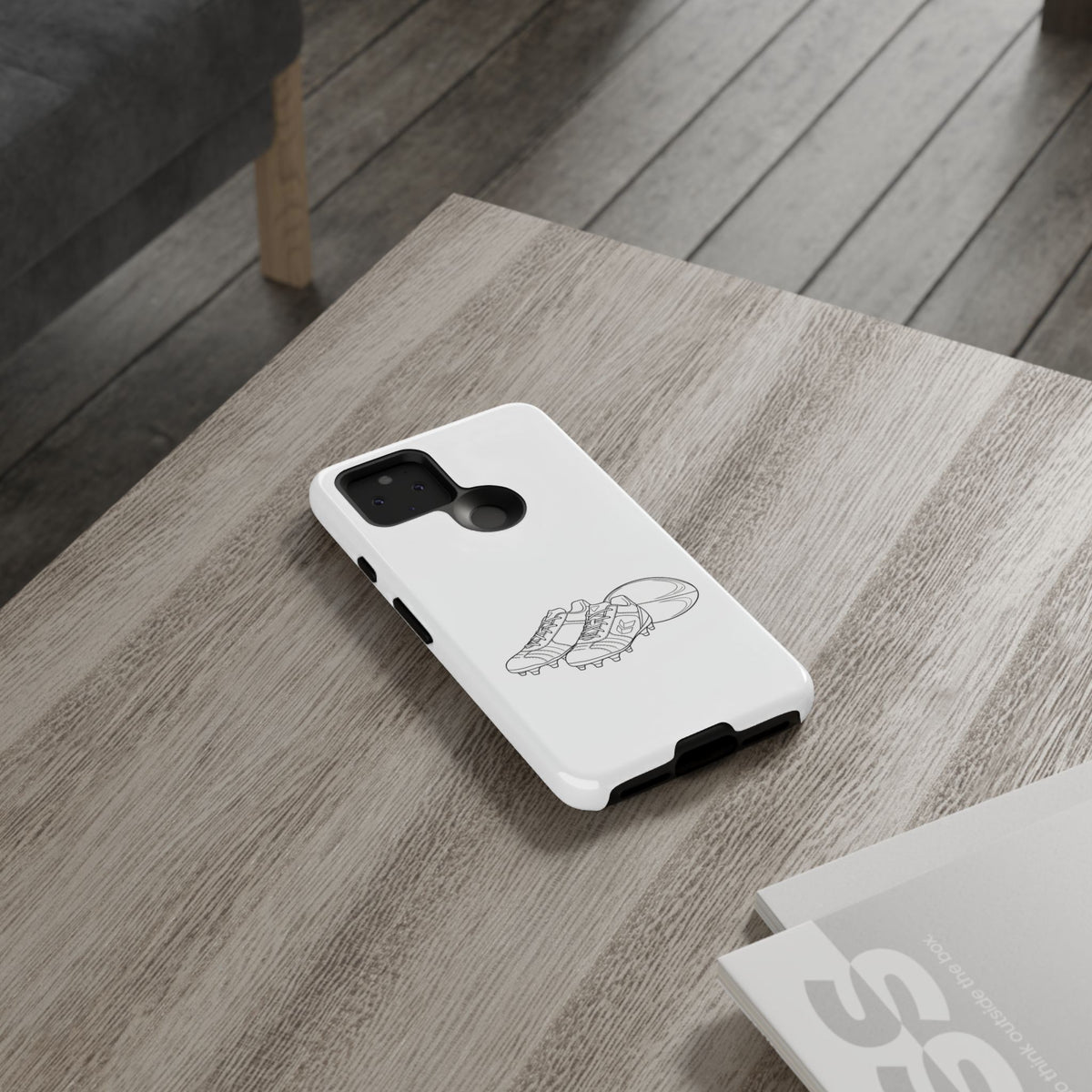 Phone Case, Rugby Ball & Boots Sketch, Tough Case