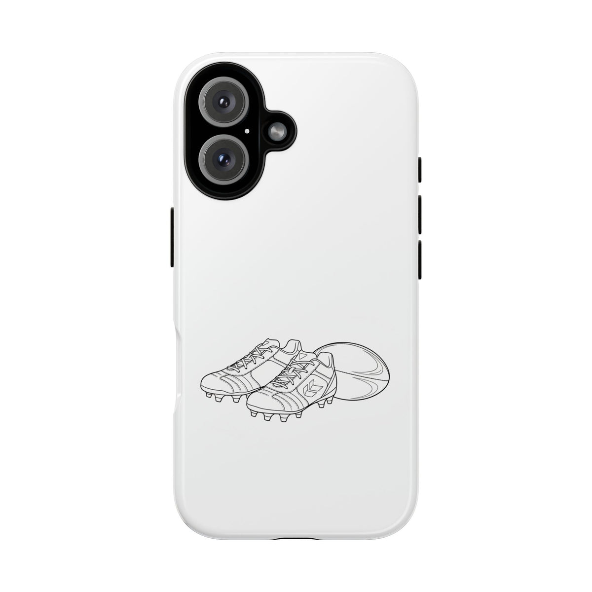 Phone Case, Rugby Ball & Boots Sketch, Tough Case