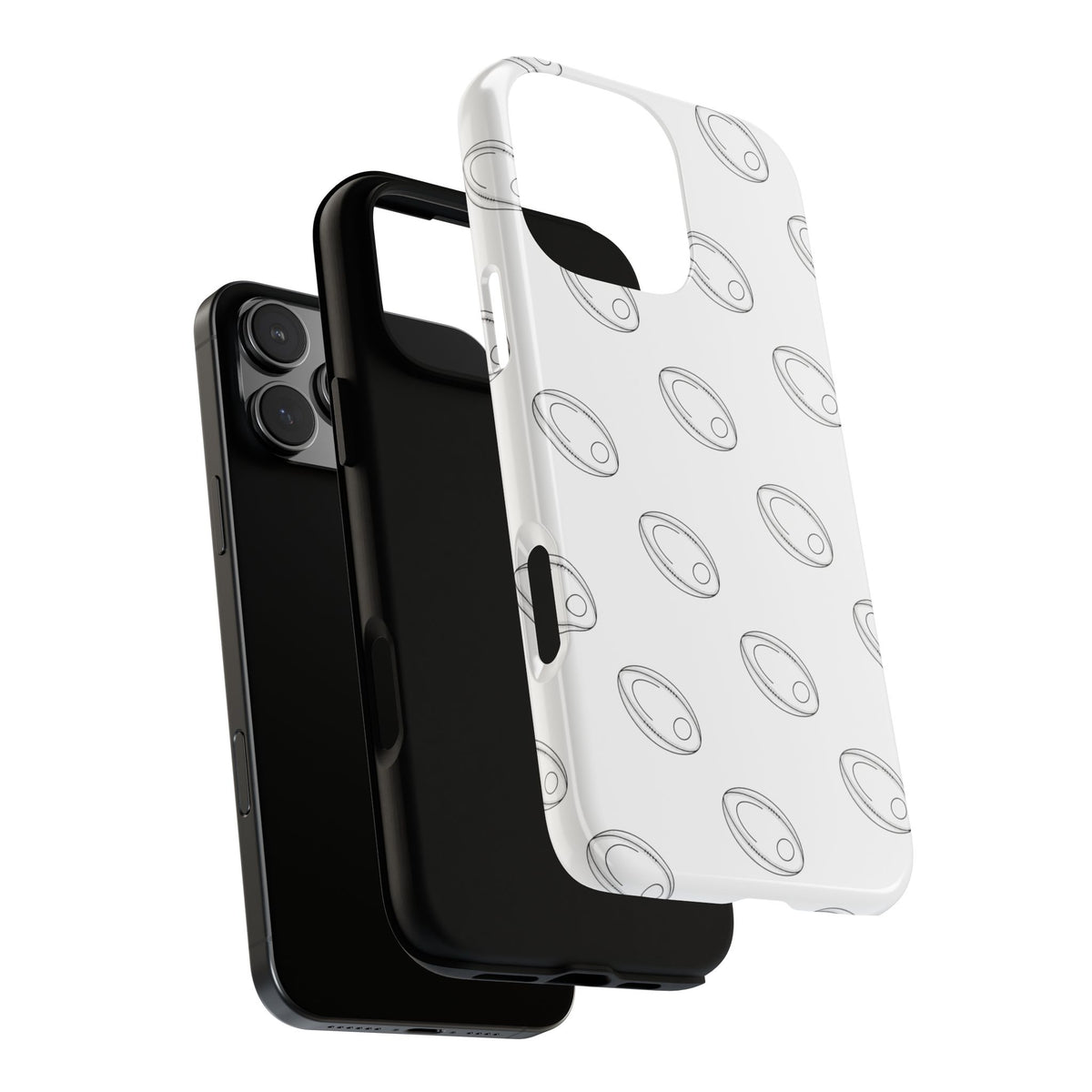 Phone Case, Rugby Ball Repeat design, Tough Case