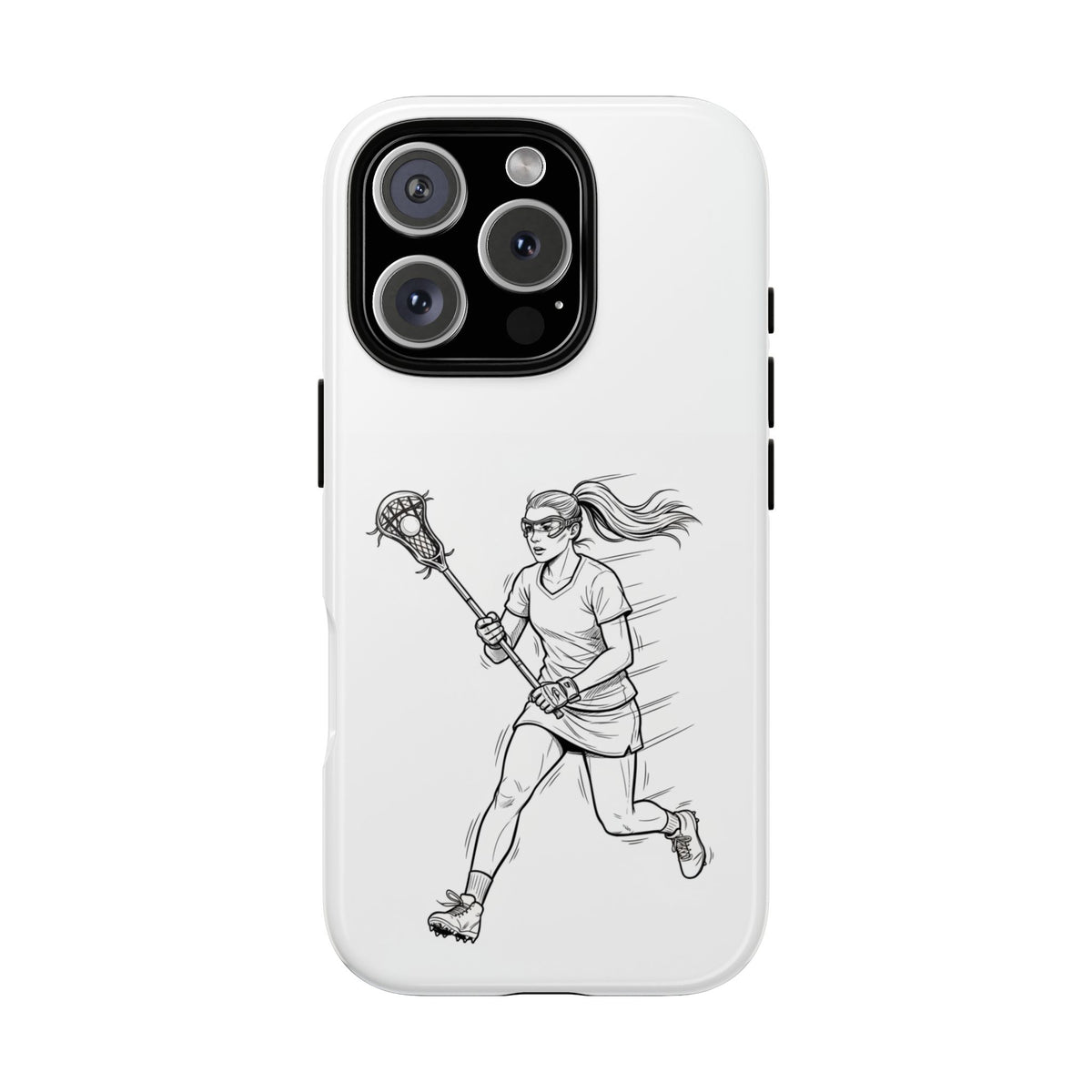 Phone Case, Lacrosse Player Sketch, Tough Case