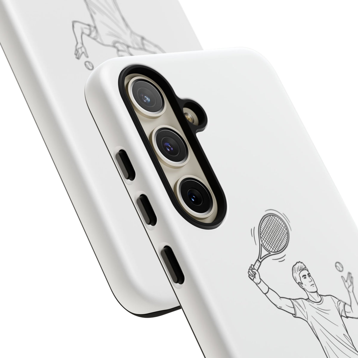 Phone Case, Racket Sports, Tennis Player overhead shot Design, Tough Case