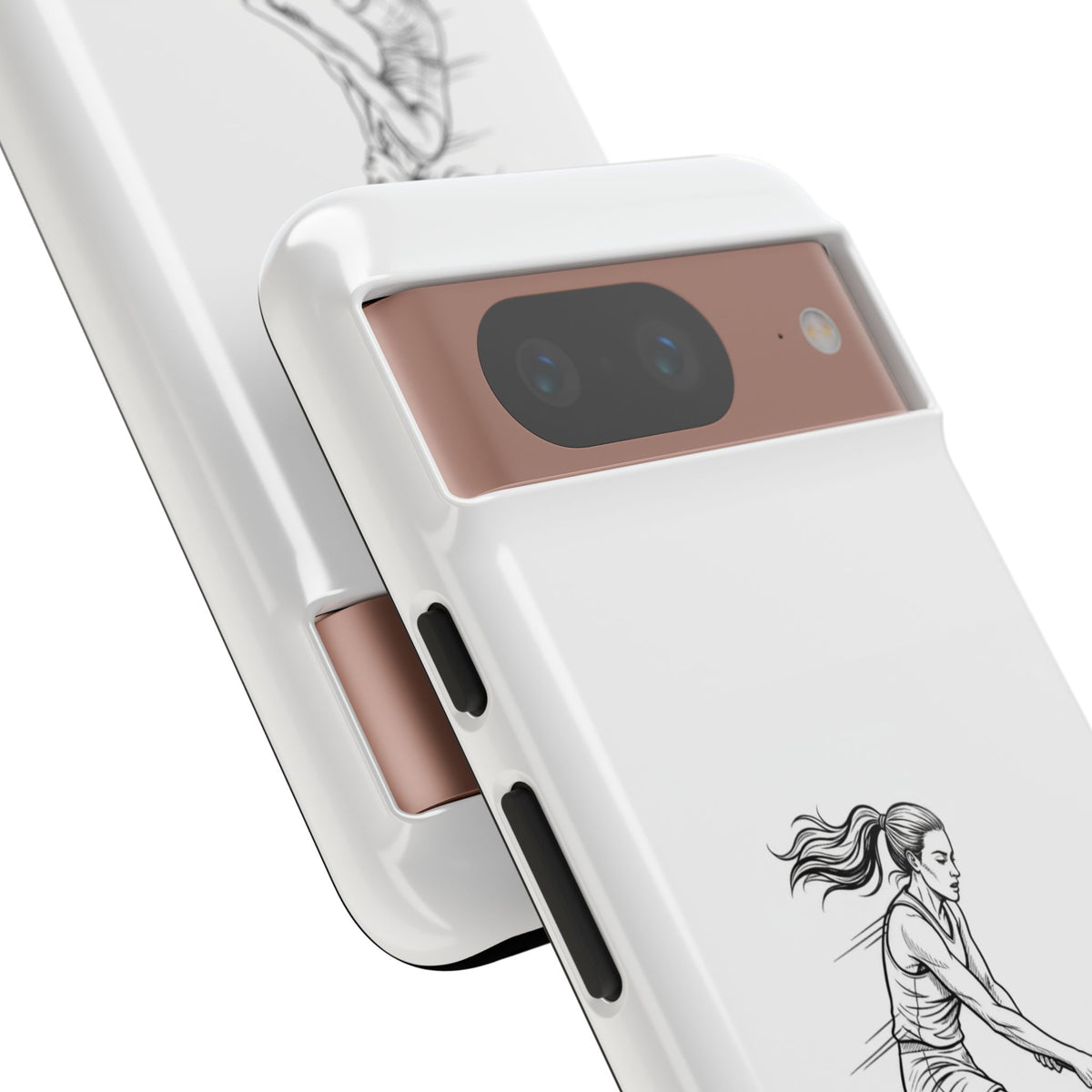 Phone Case, Hockey, Female  Player Minimalist sketch design, Tough Case