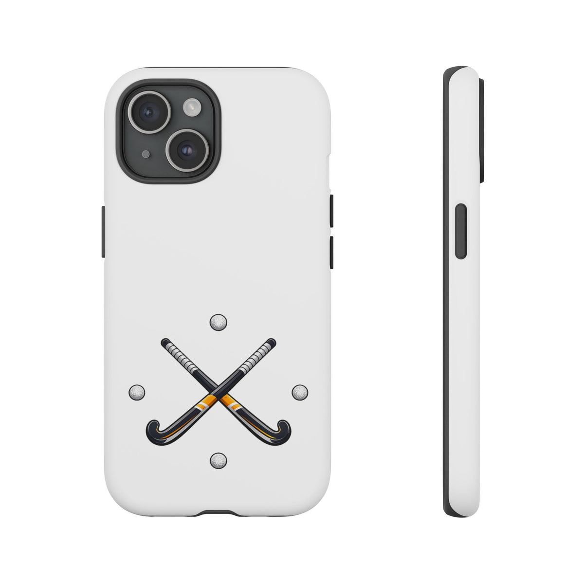 Phone Case, Hockey Crossed Sticks & Balls Design, tough Case