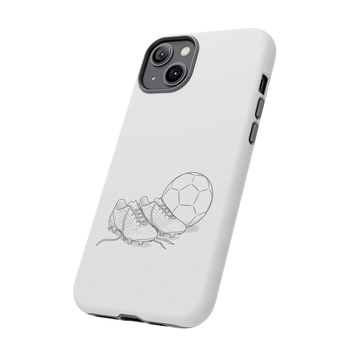 Phone Case, Football Boots & Ball Sketch , Tough Case