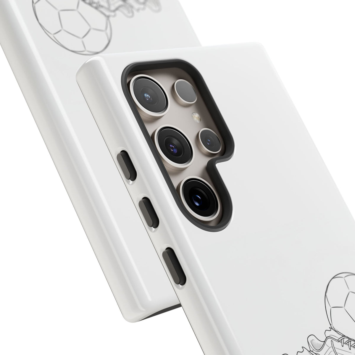 Phone Case, Football Boots & Ball Sketch , Tough Case