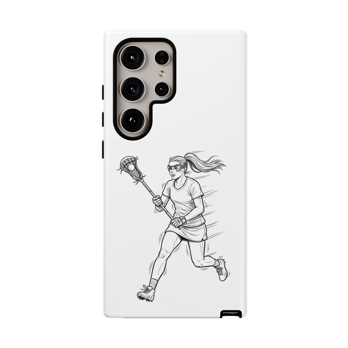 Phone Case, Lacrosse Player Sketch, Tough Case
