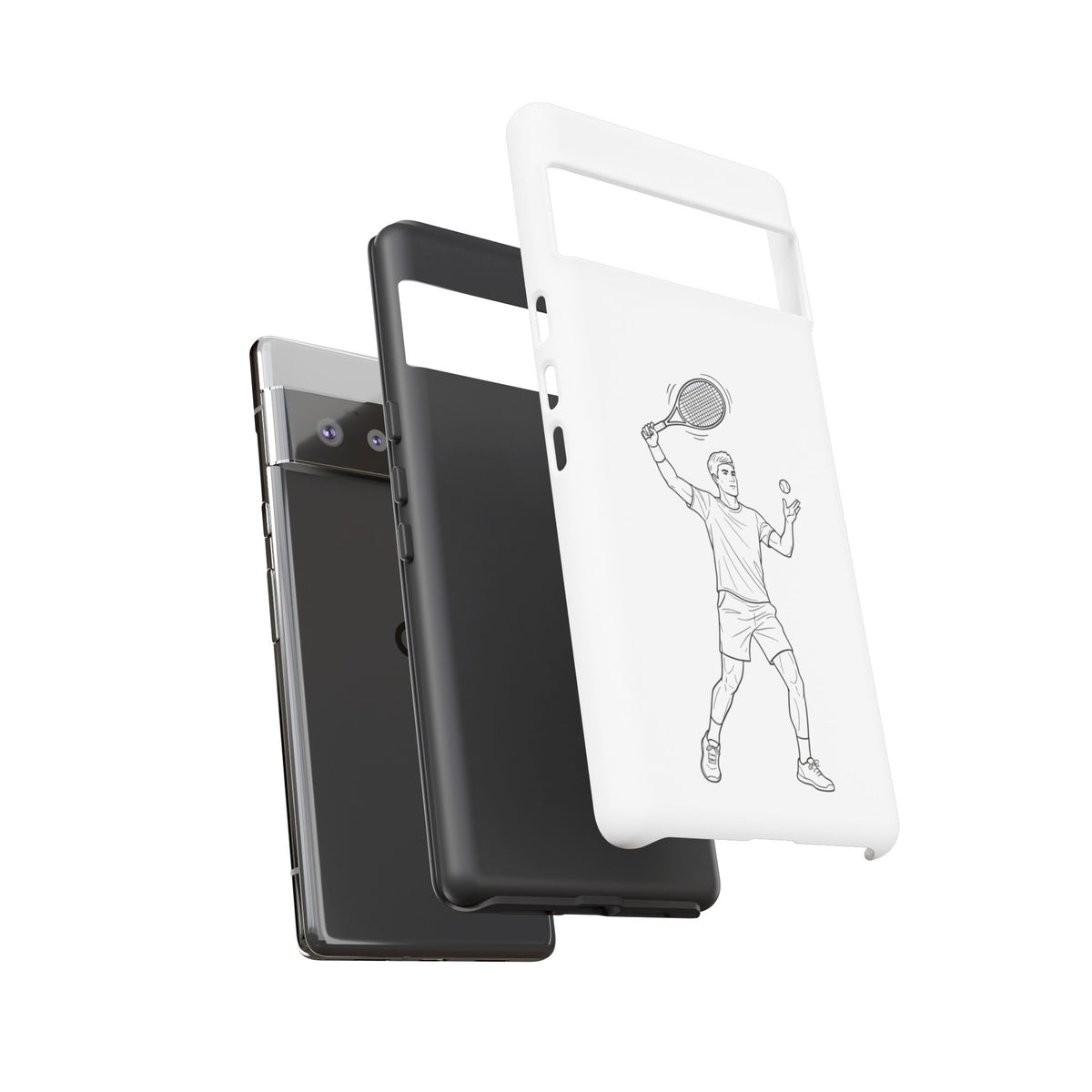 Phone Case, Racket Sports, Tennis Player overhead shot Design, Tough Case