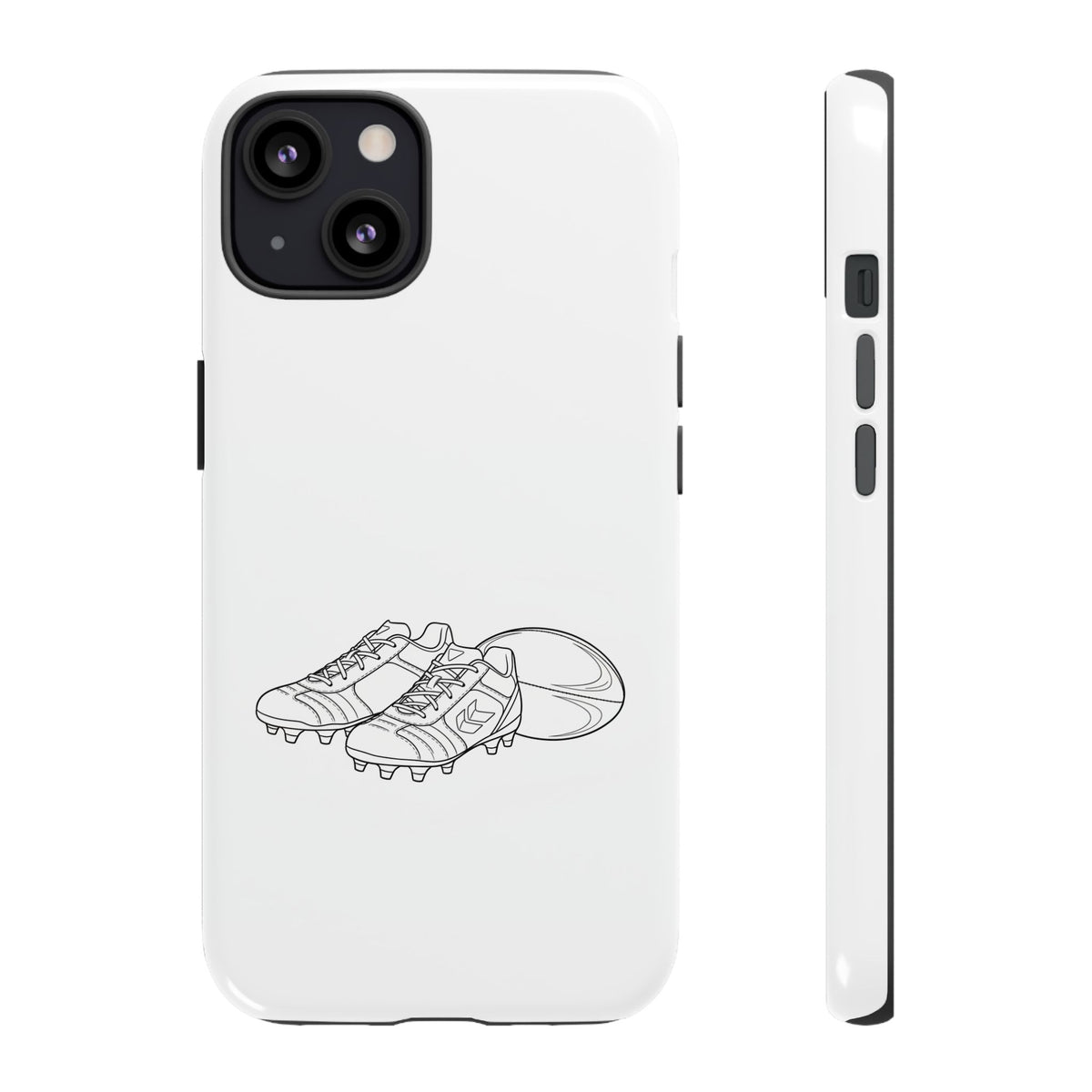 Phone Case, Rugby Ball & Boots Sketch, Tough Case