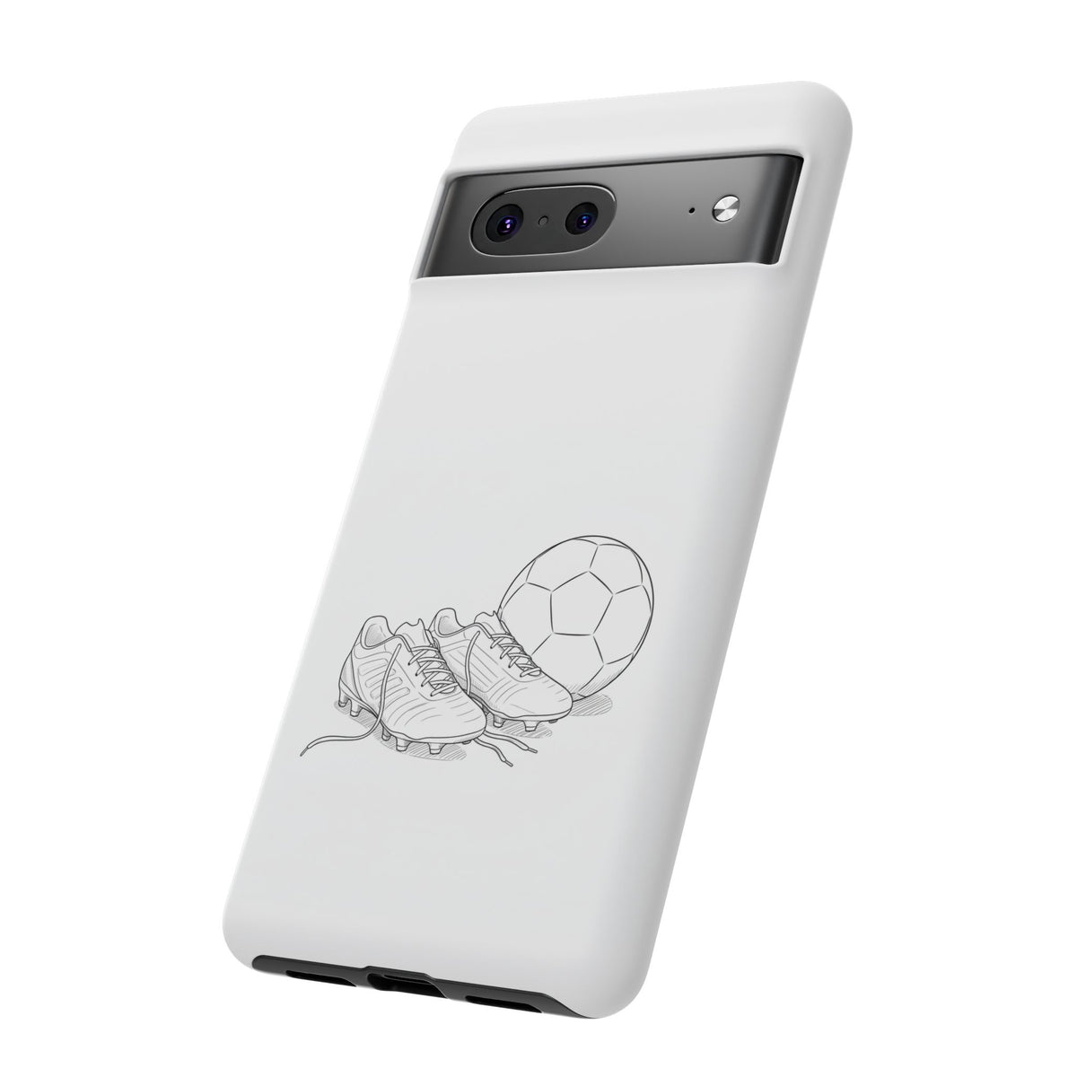 Phone Case, Football Boots & Ball Sketch , Tough Case