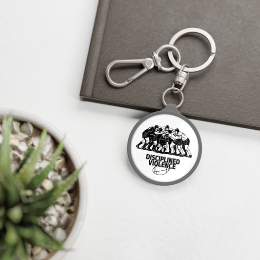 Keyring Bag Tag, Rugby Scrum, Image design
