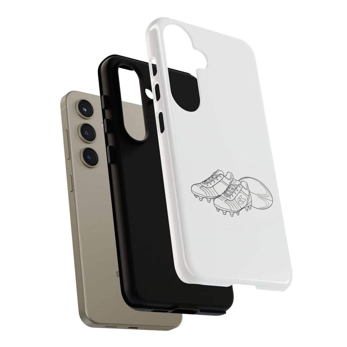Phone Case, Rugby Ball & Boots Sketch, Tough Case