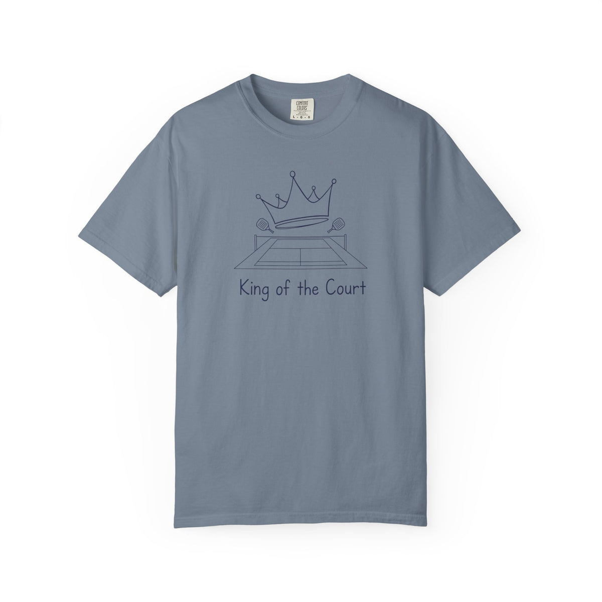 T-shirt, Racket Sports, King of the Court Sketch design, Cotton, Various Colours