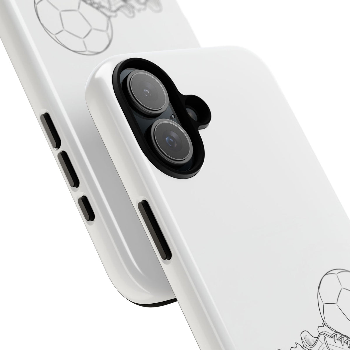 Phone Case, Football Boots & Ball Sketch , Tough Case