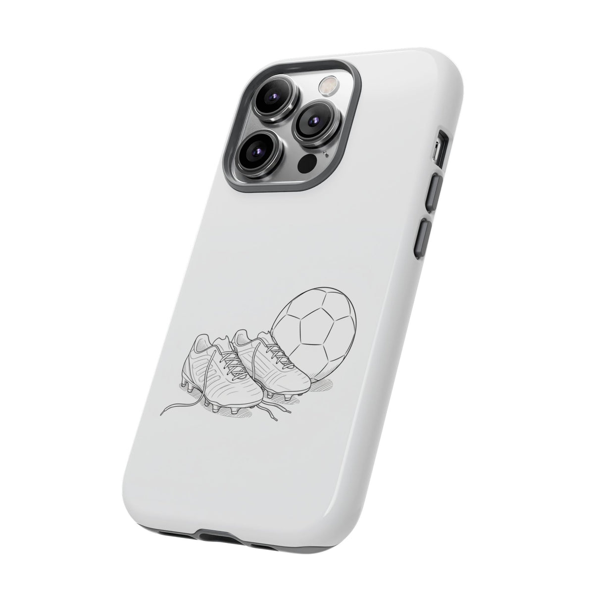 Phone Case, Football Boots & Ball Sketch , Tough Case