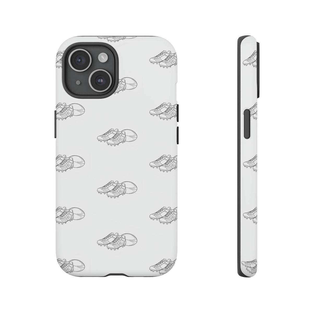 Phone Case Rugby Boots & Ball Repeat Pattern Tough Cases