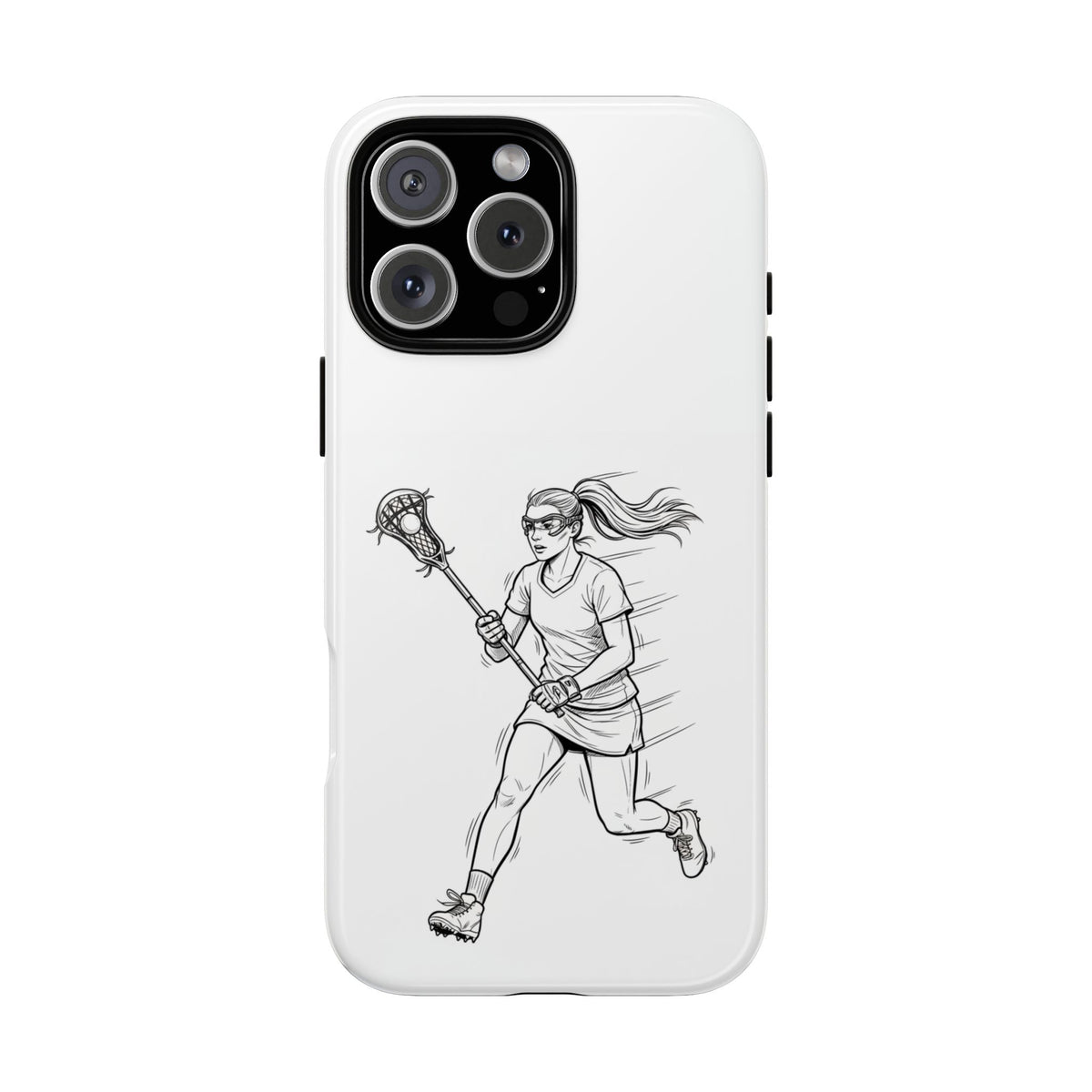 Phone Case, Lacrosse Player Sketch, Tough Case