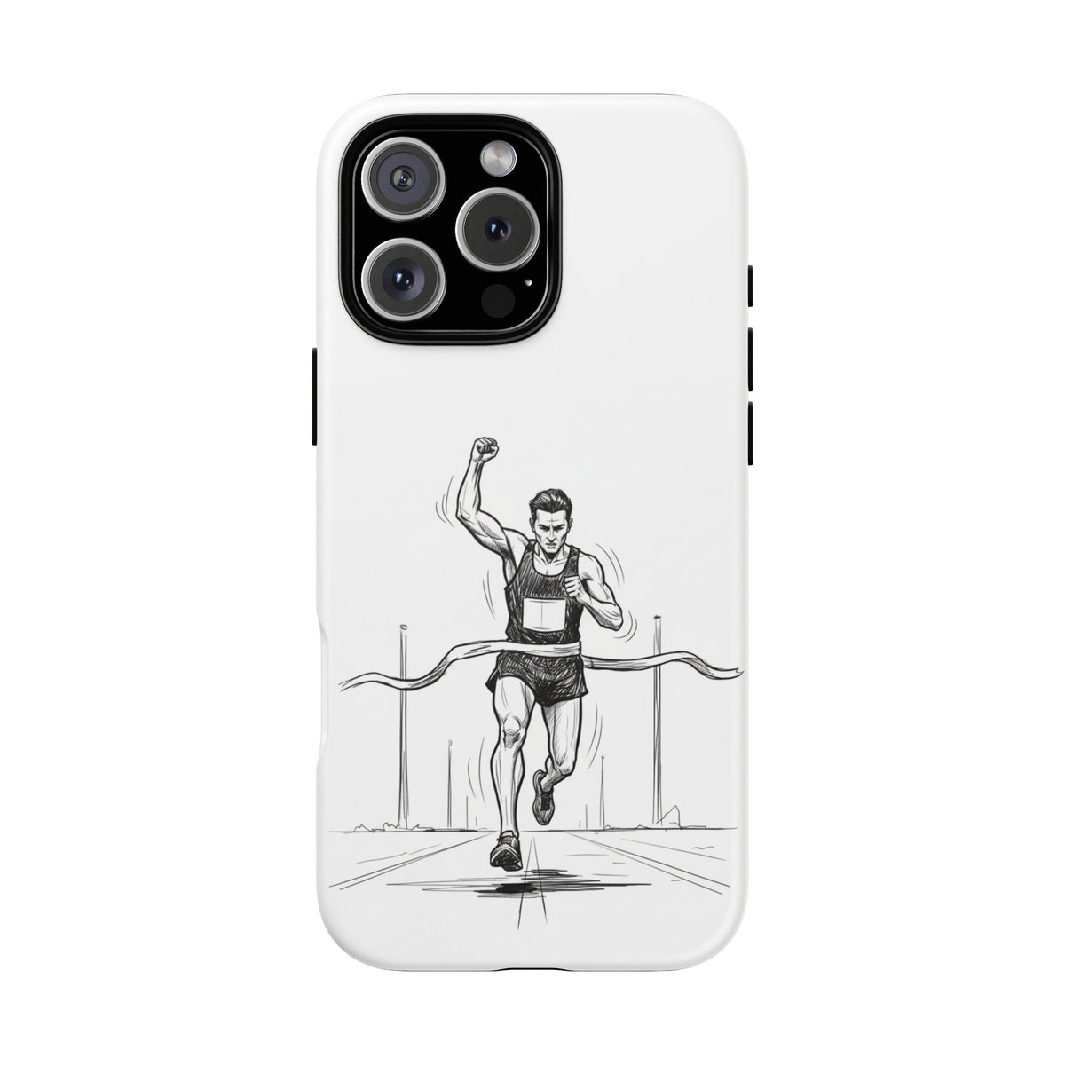 Phone Case, Running, finish line design, Tough Case