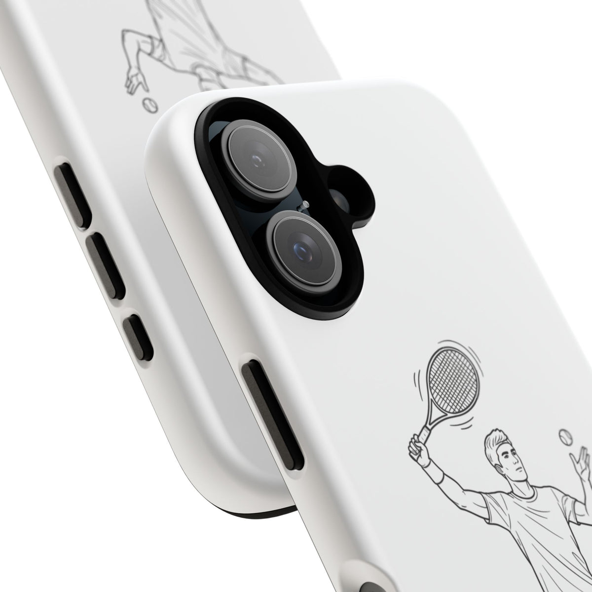 Phone Case, Racket Sports, Tennis Player overhead shot Design, Tough Case