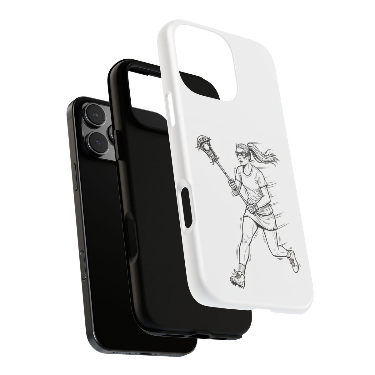 Phone Case, Lacrosse Player Sketch, Tough Case