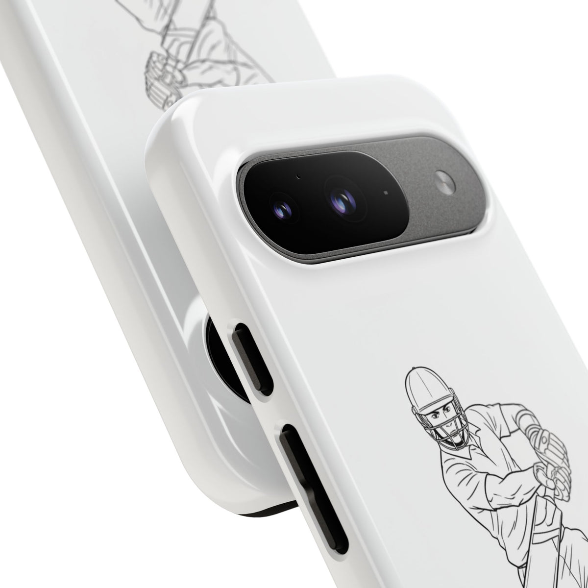Phone Case, Cricket Batsman Sketch, Tough Case