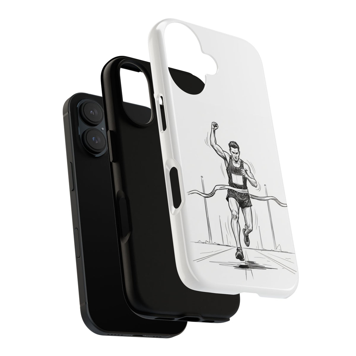 Phone Case, Running, finish line design, Tough Case